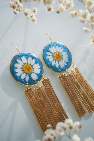 Harlow Daisy Tassel Earrings